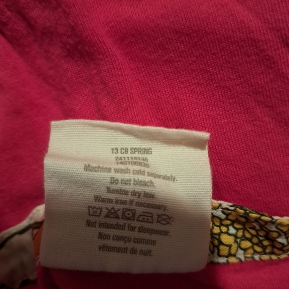 Crazy 8 girls size 5/6 short sleeved dress, pink top, floral bottom - Picture 4 of 4